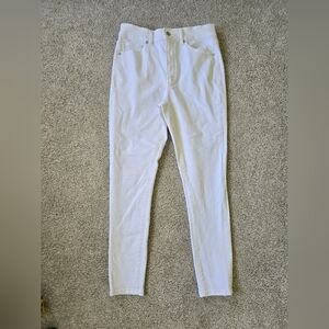 Express White High Rise Skinny Denim Jeans Sz 8R